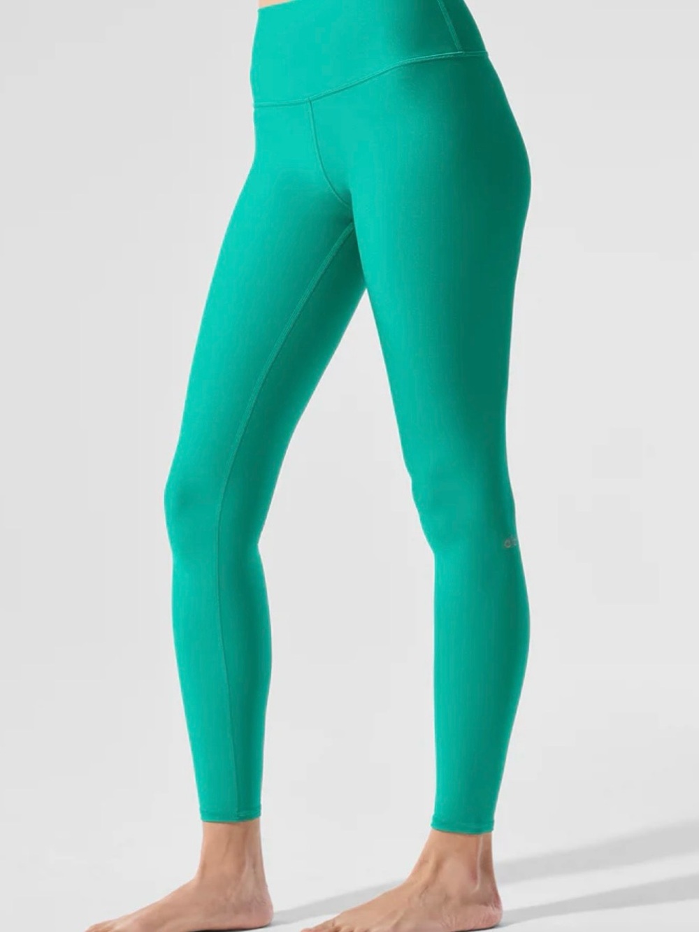 Alo Yoga 7/8 High-Waist Airbrush Teal Active Leggings
